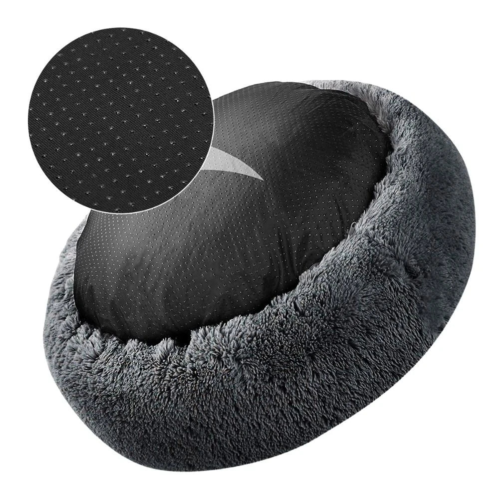 Pet Bed Donut Big Large Round Basket Plush Washable