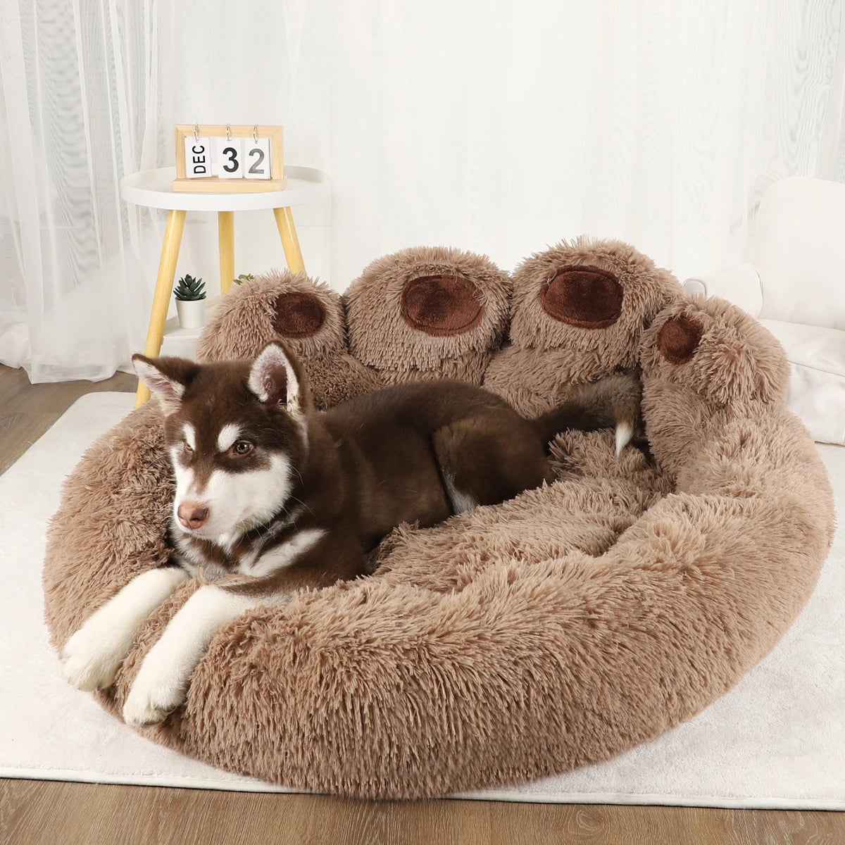 Fluffy Pet Bed Plush Kennel  Large Dogs Beds